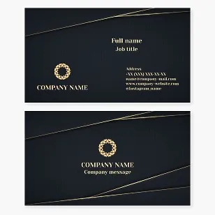 Business card template. Abstraction. Sunshine, donut. Letter O.