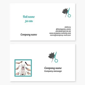 Dog Grooming Business Card Template