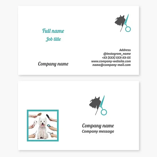 Dog Grooming Business Card Template