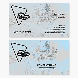 Abstract Drone Business Card Template