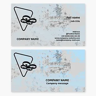 Abstract Drone Business Card Template