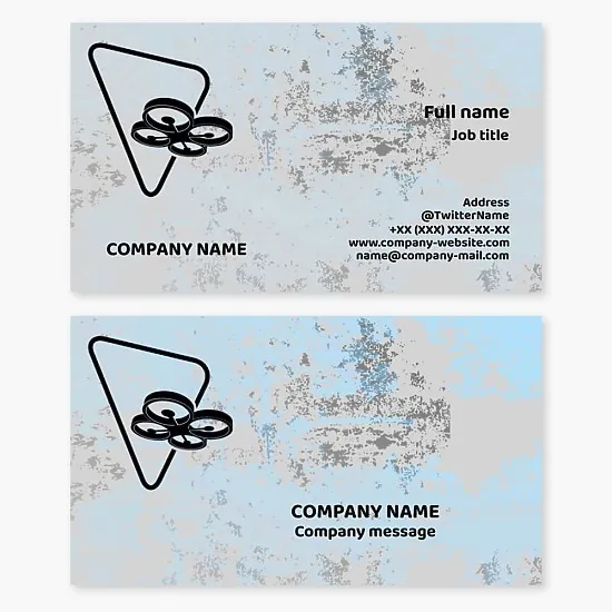 Abstract Drone Business Card Template