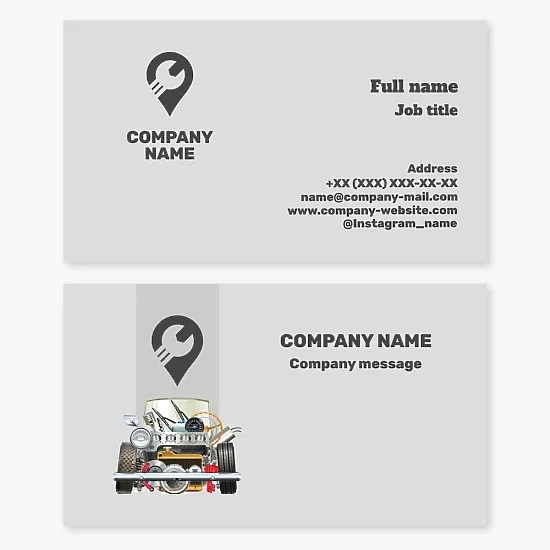 Business card template Auto repair
