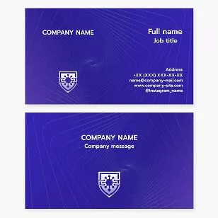 Tech Shield Logo | Abstract Business Card Template