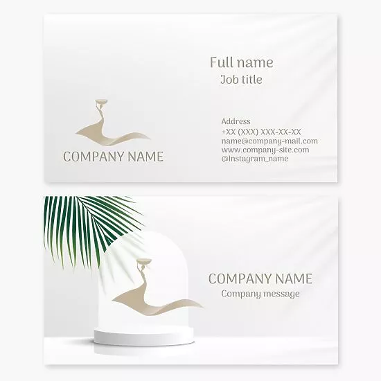 Business card template. Exhibition center. Art house. Art gallery.