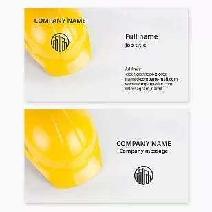 Construction Architect Business Card Template