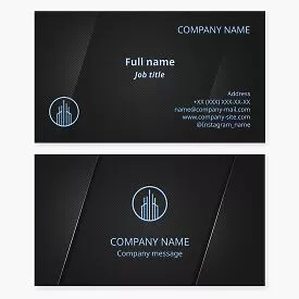 Business card template. Real estate: construction, sales, development.