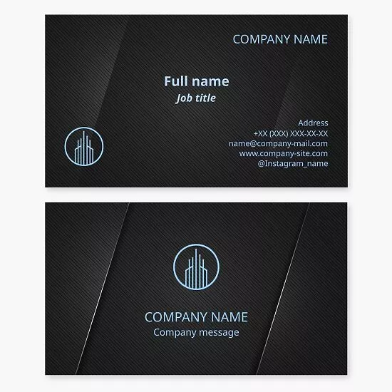 Business card template. Real estate: construction, sales, development.