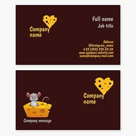 Cheese business card template