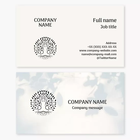 Yoga business card template