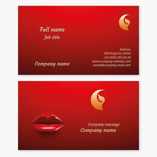 Beauty Industry Business Card Template