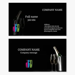 Business card template. Catering.