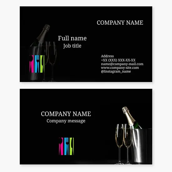 Business card template. Catering.