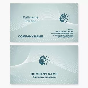 Head Tech Logo Business Card Template