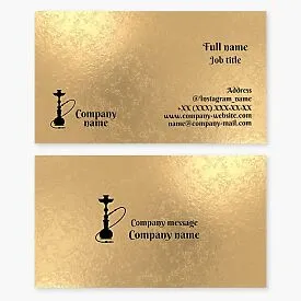 Hookah lounge business card template. Hookah lounge products and accessories.