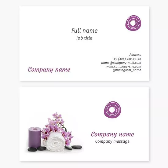 Spa Business Card Template