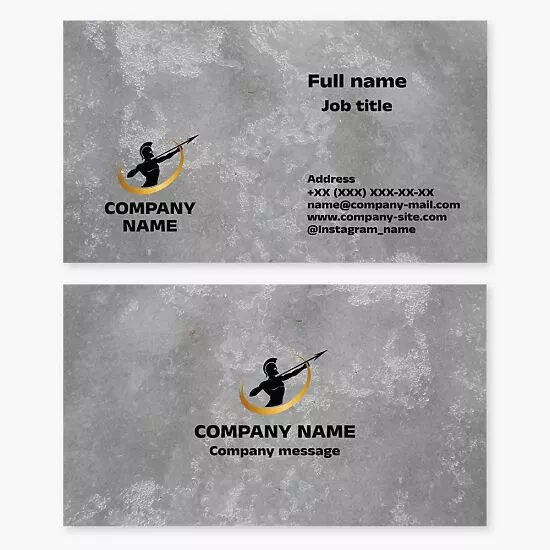 Spartan Warrior Themed Business Card Template