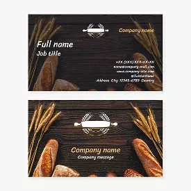 Free Business Card Template for Bakery 