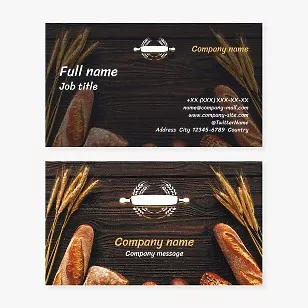 Free Business Card Template for Bakery 