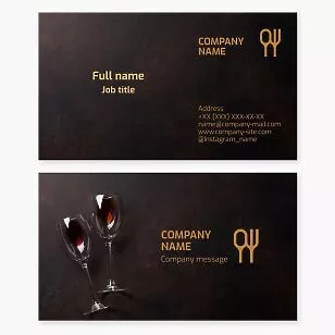 Restaurant | Wine Cup | Business Card Template