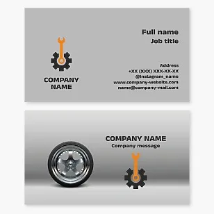 Business card template Tire service