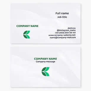 Eco-company business card template. Agro-enterprise.