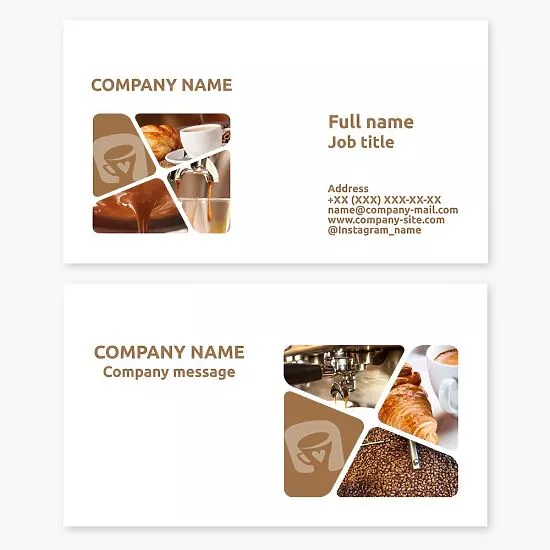 Cafe Coffee Shop Business Card Template