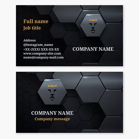 Leo business card template