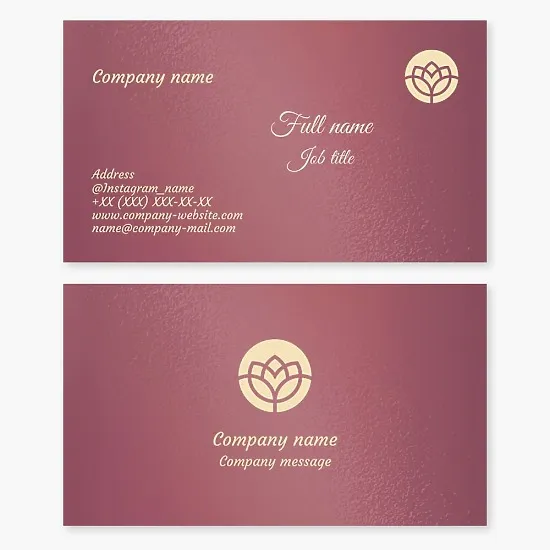 Stunning Abstract Flower Logo Business Card Template
