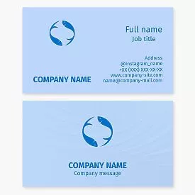 Blue Fish Logo Business Card Template