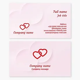 Business card template Wedding salon, looking for a couple, toastmaster, Marriage agency