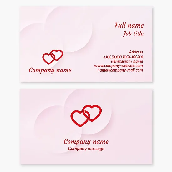 Business card template Wedding salon, looking for a couple, toastmaster, Marriage agency