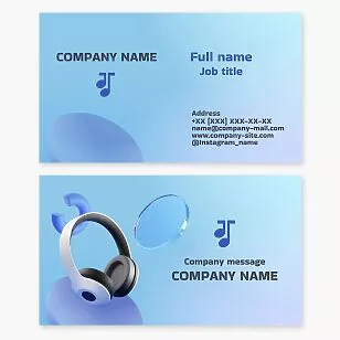 Music Themed Business Card Template