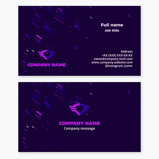 Business card template. Security agency.
