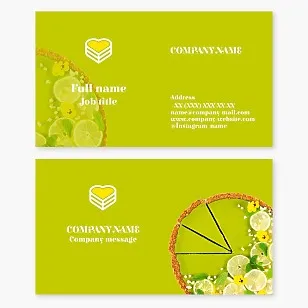 Business card template. Bakery. Production of cakes.