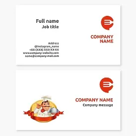 Restaurant business card template