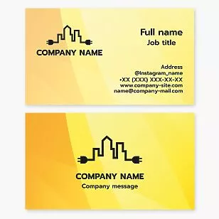 Electric Power Plug City Logo | Business Card Template