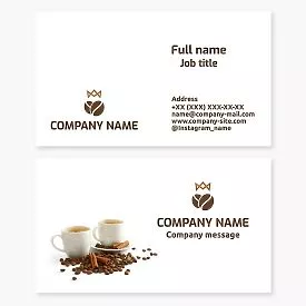 Coffee Shop Cafe Business Card Template