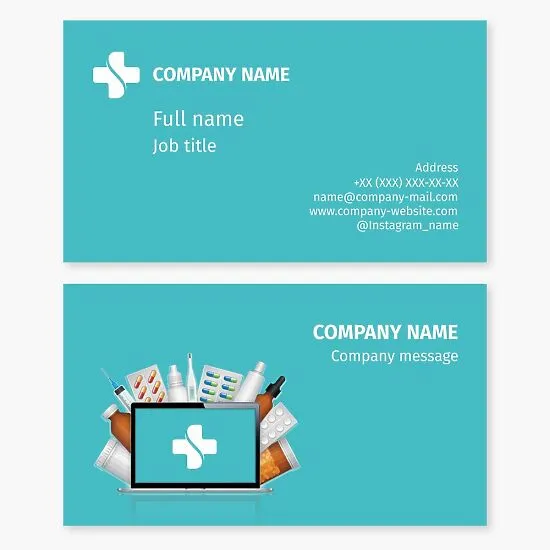Pharmacy business card template