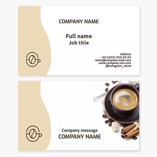 Cafe Business Card Template