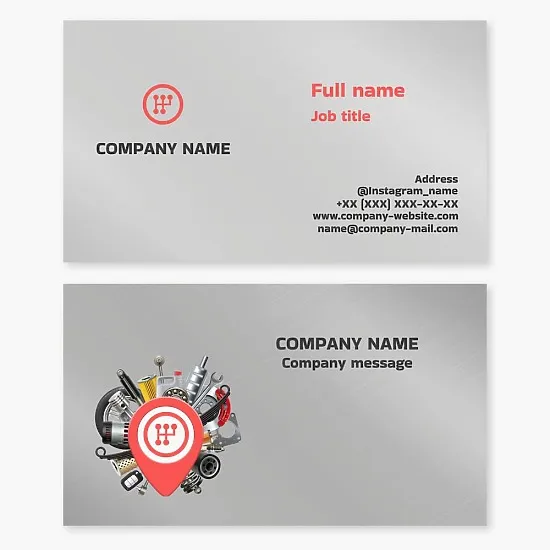 Auto Parts Business Card Template