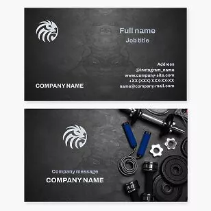 Fitness Equipment Business Card Template