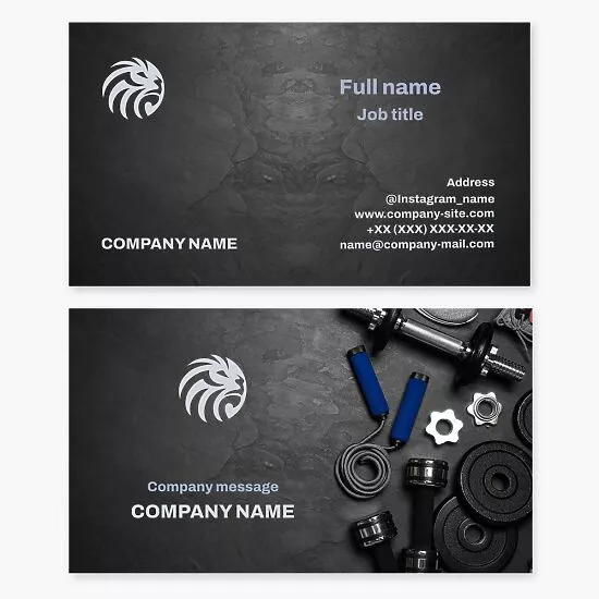 Fitness Equipment Business Card Template