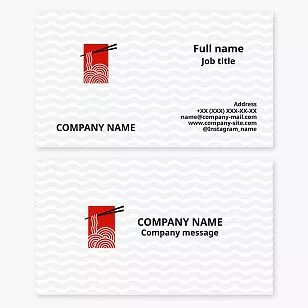 Noodle Ramen Restaurant Business Card Template