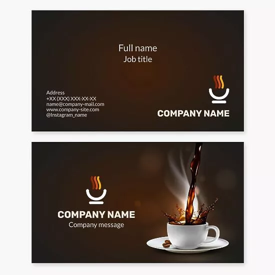 Cafe Coffee Shop Business Card Template