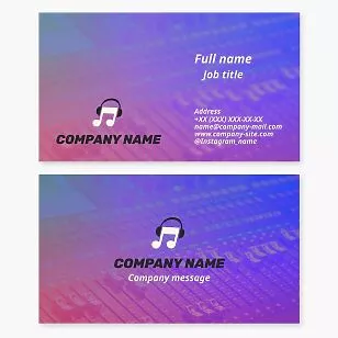 Audio Sound Engineer Business Card Template