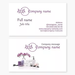 Spa business card template