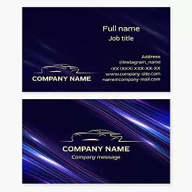 Car Outline Logo | Automotive Business Card Template