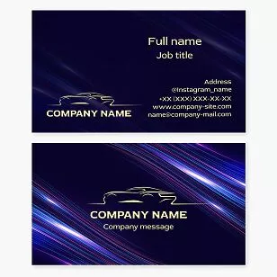 Car Outline Logo | Automotive Business Card Template