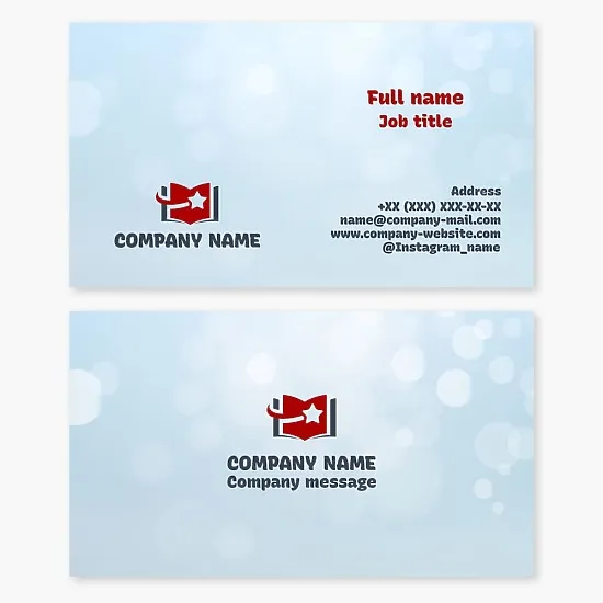 Business card template. Children's education. Children's library. Bookstore.